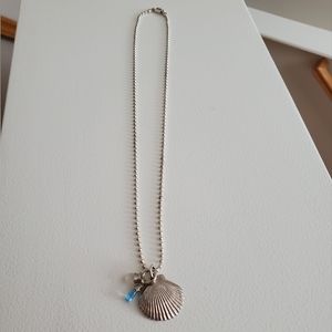 Silver seashell necklace
